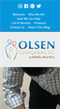 Mobile Screenshot of olsen-chiro.com